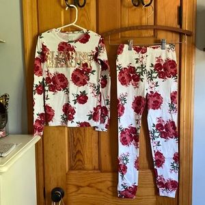 Girls Matching Flower Pajamas